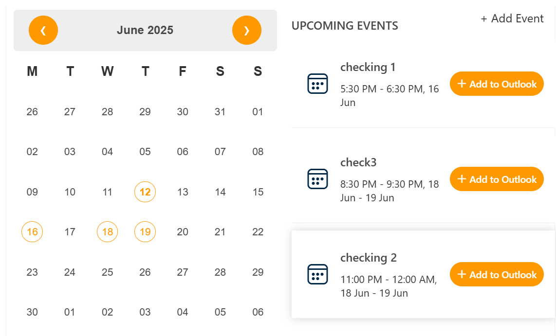 Upcoming Events