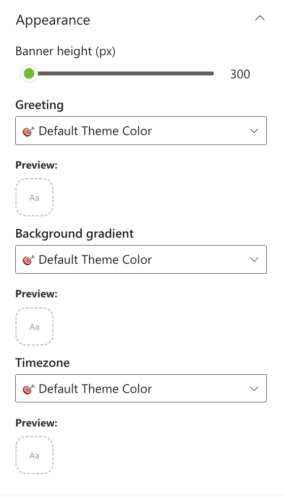 Appearance Settings