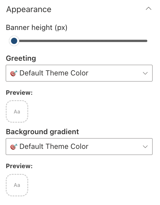 Appearance Settings