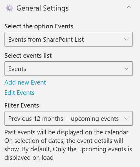 General settings