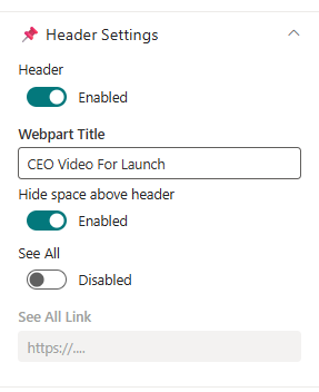 Header Settings