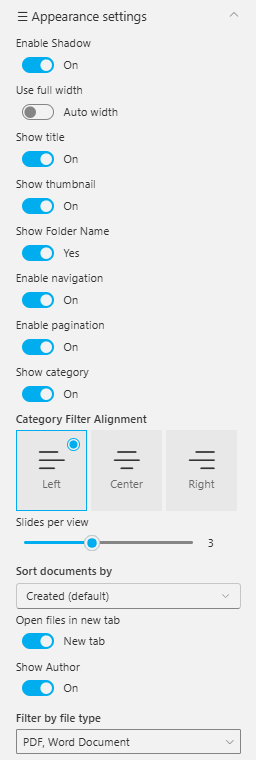 Appearance Settings