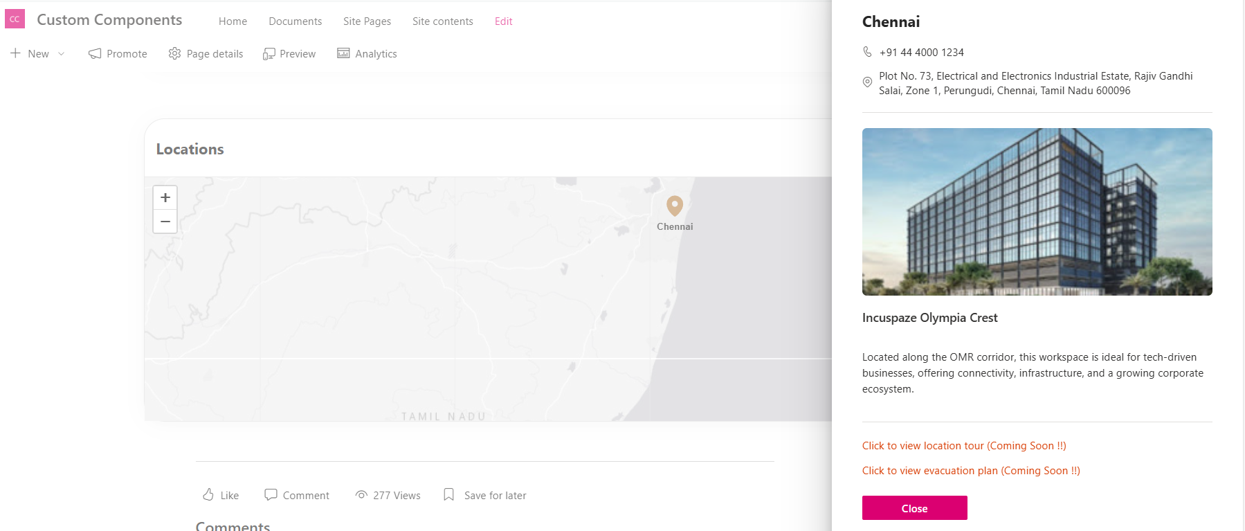 Map with Sidebar