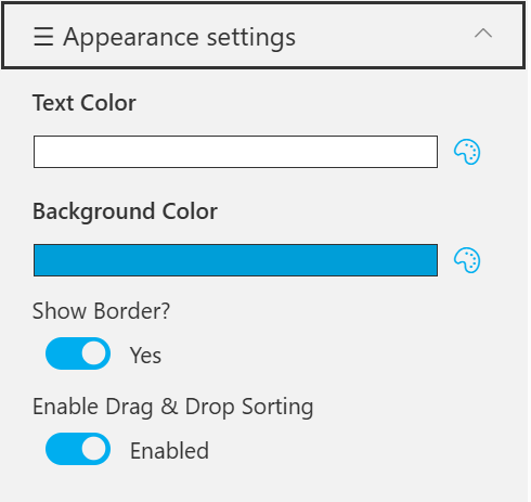 Appearance Settings
