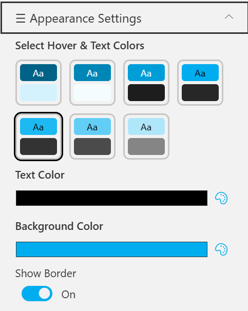 Appearance Settings