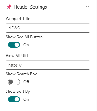 Header settings