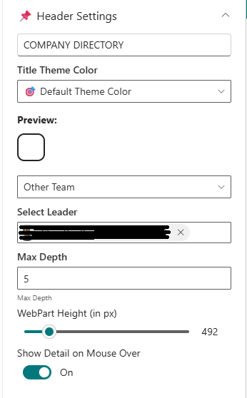 Header Settings