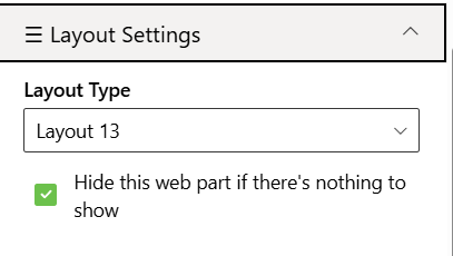layout settings