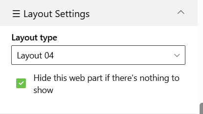 layout settings