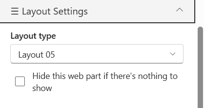 layout settings