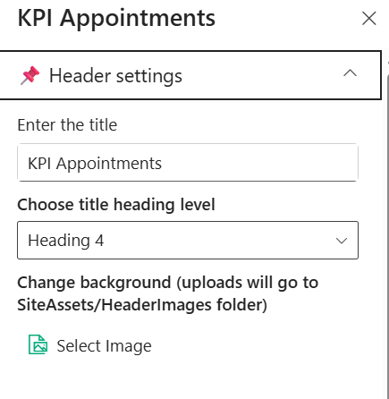 Header Settings