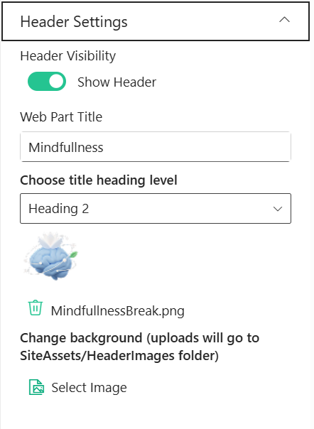 Header Settings