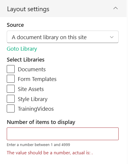 Layout Settings