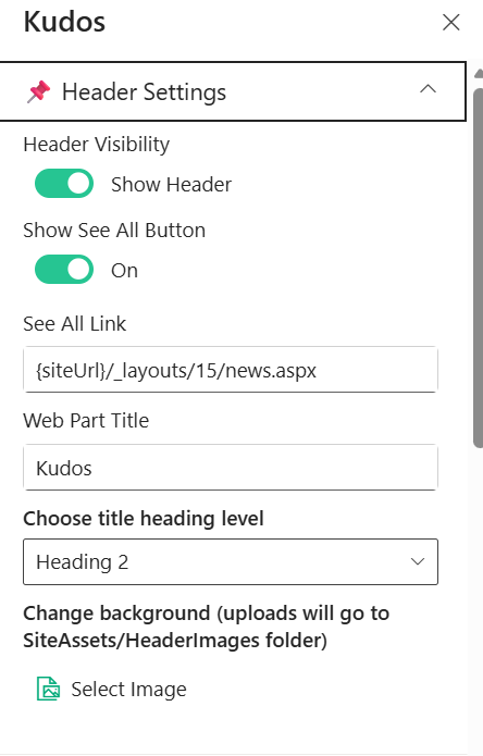 Header Settings