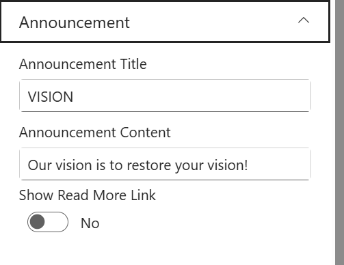 Announcement Settings