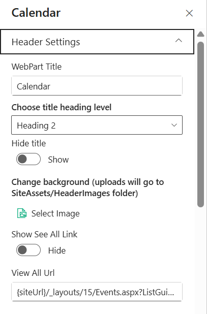 Header Settings