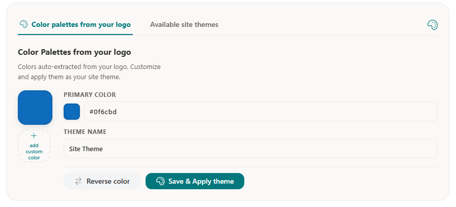 Branding Theme Color Configuration