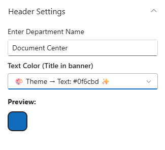 Header Settings Header Settings