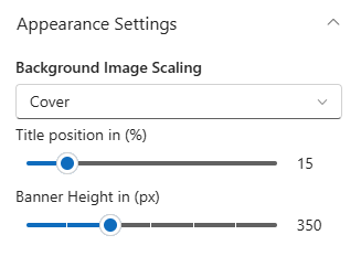 Appearance Settings