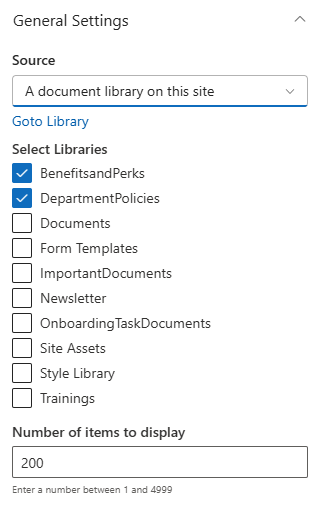 Multiple Library General Settings Multiple Library General Settings