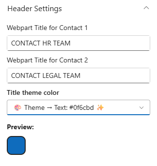 Header Settings Header Settings