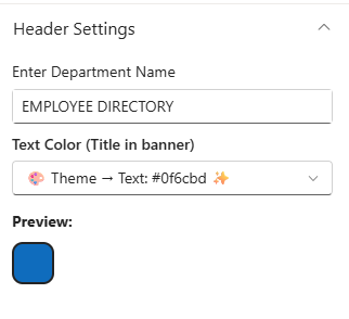 Header Settings