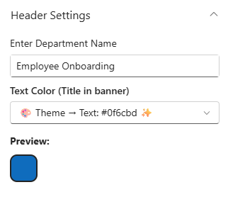 Header Settings