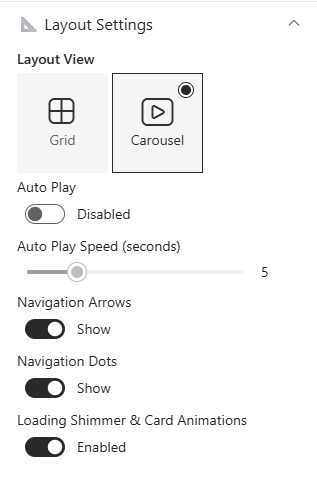 Layout - Carousel Layout - Carousel